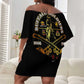 Strength Honor Legacy Buffalo Soldiers Off Shoulder Short Dress African American Cavalry Tribute - African Pride