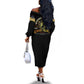 Strength Honor Legacy Buffalo Soldiers Off The Shoulder Long Sleeve Dress African American Cavalry Tribute - African Pride