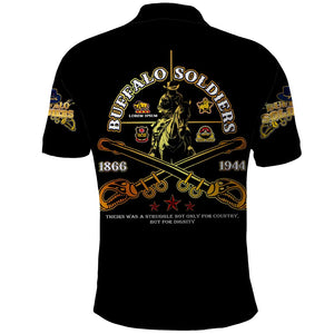 Strength Honor Legacy Buffalo Soldiers Polo Shirt African American Cavalry Tribute - African Pride