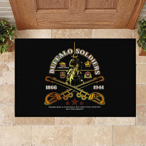 Strength Honor Legacy Buffalo Soldiers Rubber Doormat African American Cavalry Tribute - African Pride