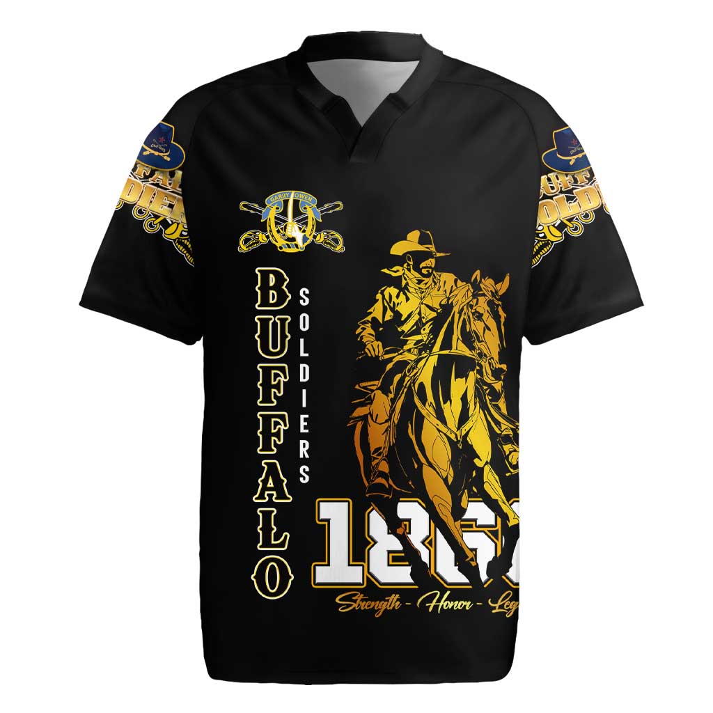 Strength Honor Legacy Buffalo Soldiers Rugby Jersey African American Cavalry Tribute - African Pride