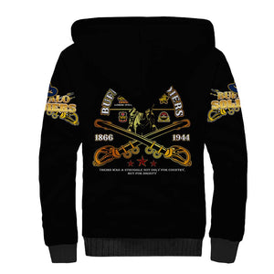 Strength Honor Legacy Buffalo Soldiers Sherpa Hoodie African American Cavalry Tribute - African Pride