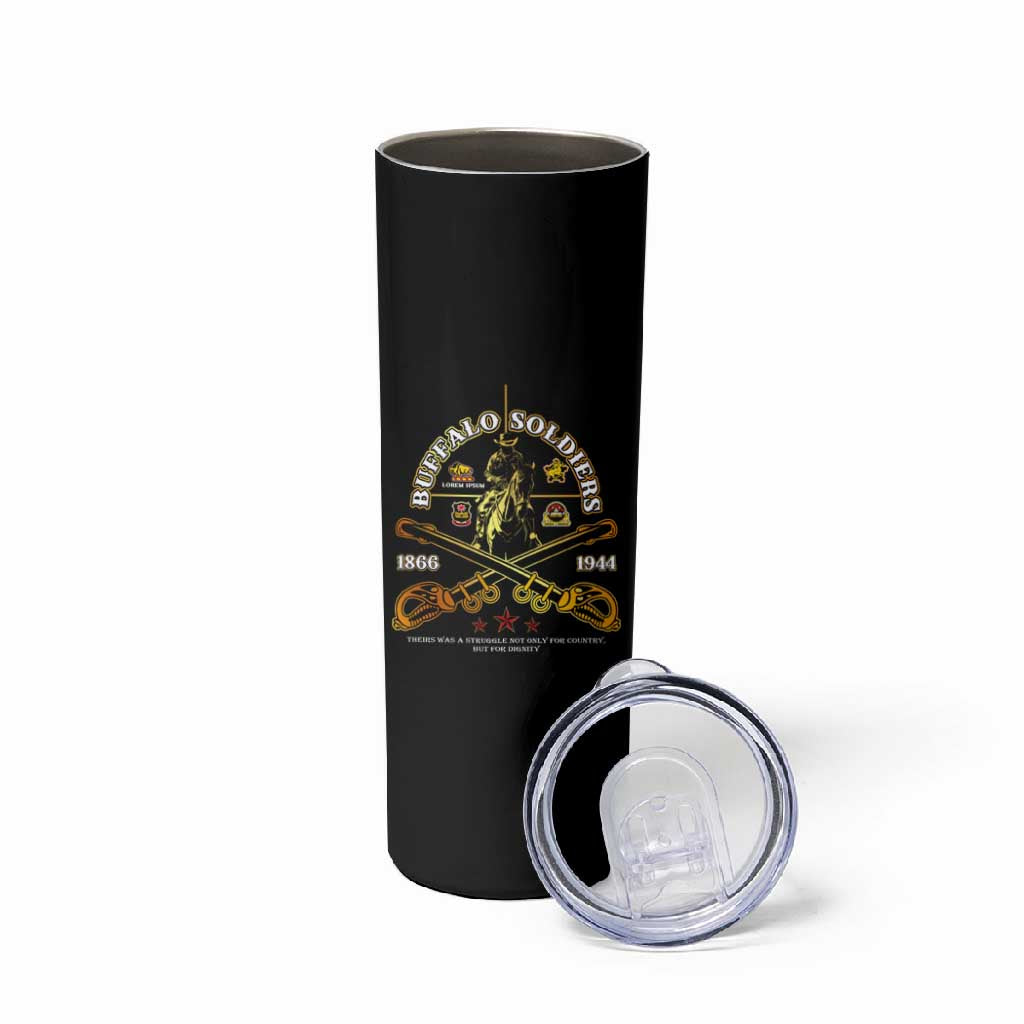 Strength Honor Legacy Buffalo Soldiers Skinny Tumbler African American Cavalry Tribute - African Pride