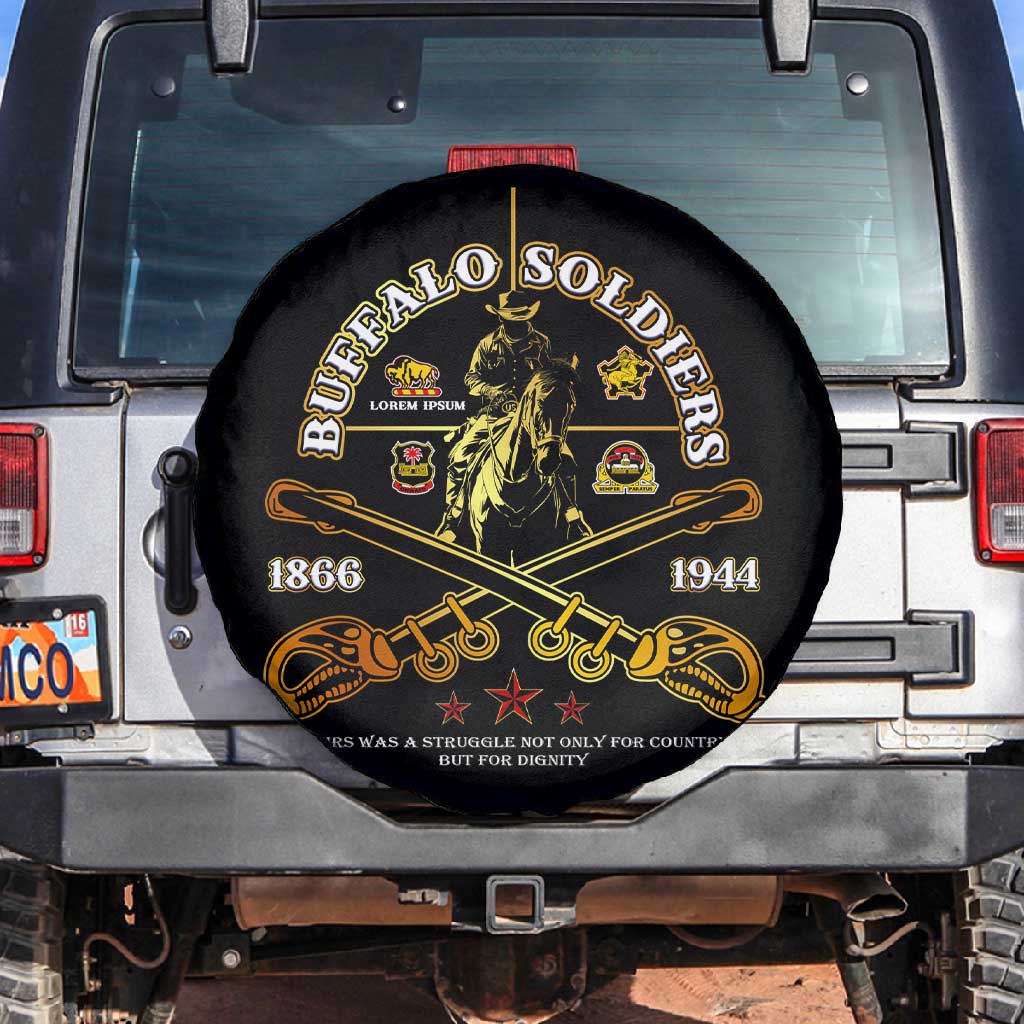 Strength Honor Legacy Buffalo Soldiers Spare Tire Cover African American Cavalry Tribute - African Pride