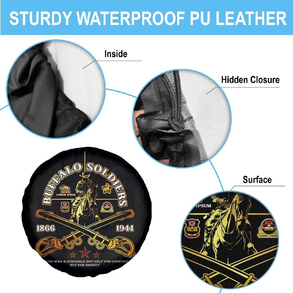 Strength Honor Legacy Buffalo Soldiers Spare Tire Cover African American Cavalry Tribute - African Pride