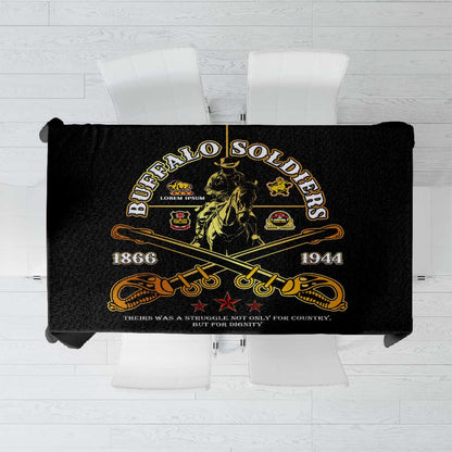 Strength Honor Legacy Buffalo Soldiers Tablecloth African American Cavalry Tribute - African Pride