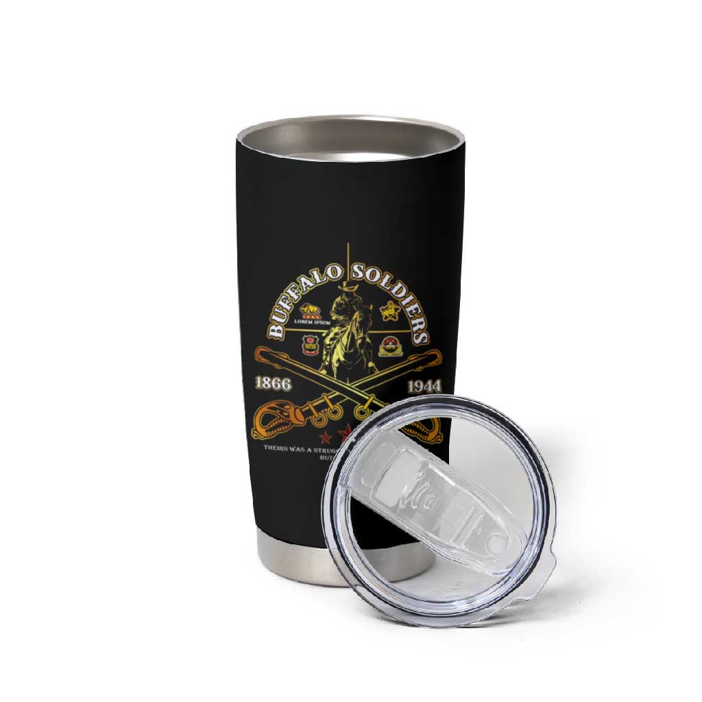 Strength Honor Legacy Buffalo Soldiers Tumbler Cup African American Cavalry Tribute - African Pride