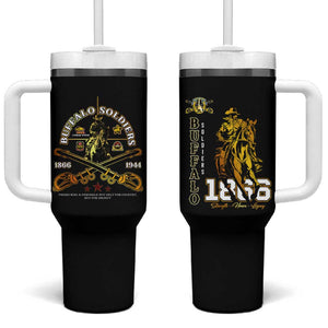 Strength Honor Legacy Buffalo Soldiers Tumbler With Handle African American Cavalry Tribute - African Pride
