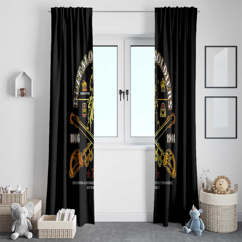 Strength Honor Legacy Buffalo Soldiers Window Curtain African American Cavalry Tribute - African Pride