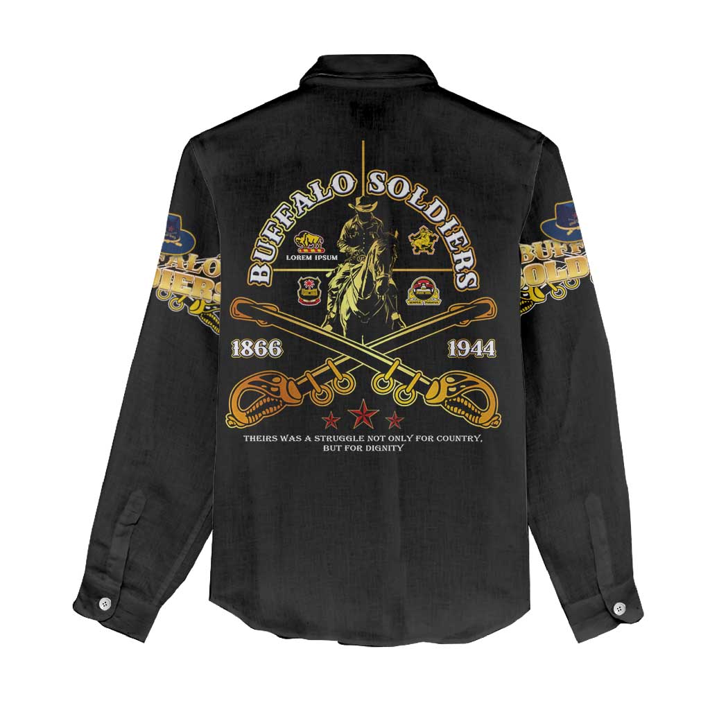 Strength Honor Legacy Buffalo Soldiers Women Casual Shirt African American Cavalry Tribute - African Pride
