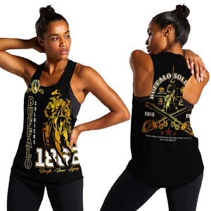 Strength Honor Legacy Buffalo Soldiers Women Racerback Tank African American Cavalry Tribute - African Pride