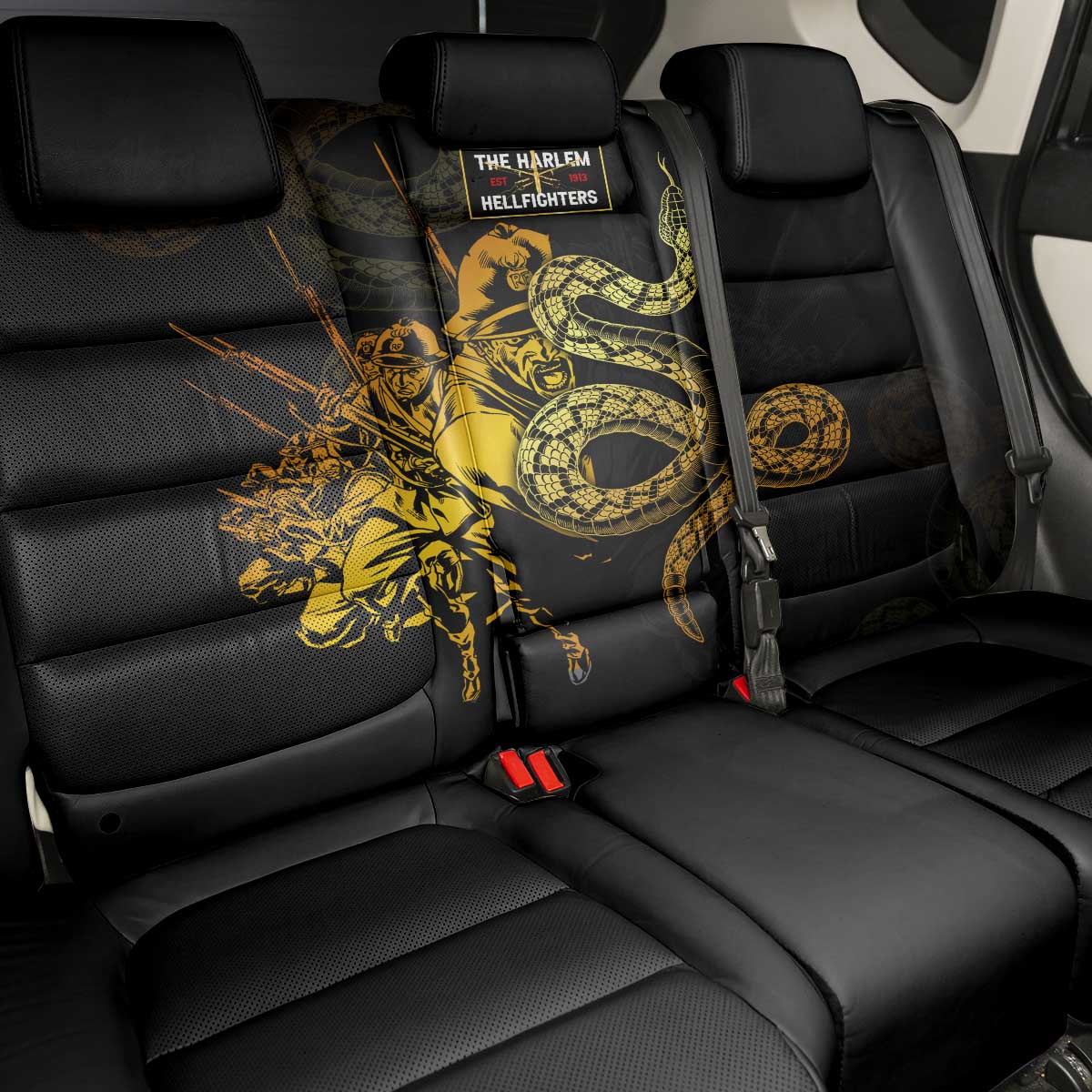 Harlem Hellfighters 369th Infantry Regiment Back Car Seat Cover Fight for Dignity WWII - African Pride