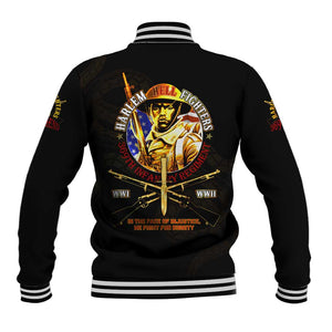Harlem Hellfighters 369th Infantry Regiment Baseball Jacket Fight for Dignity WWII - African Pride
