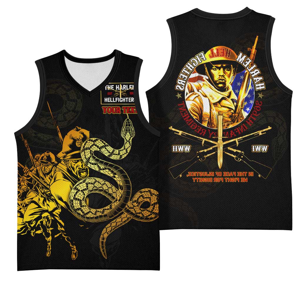 Harlem Hellfighters 369th Infantry Regiment Basketball Jersey Fight for Dignity WWII - African Pride