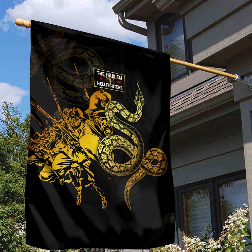 Harlem Hellfighters 369th Infantry Regiment Garden Flag Fight for Dignity WWII - African Pride