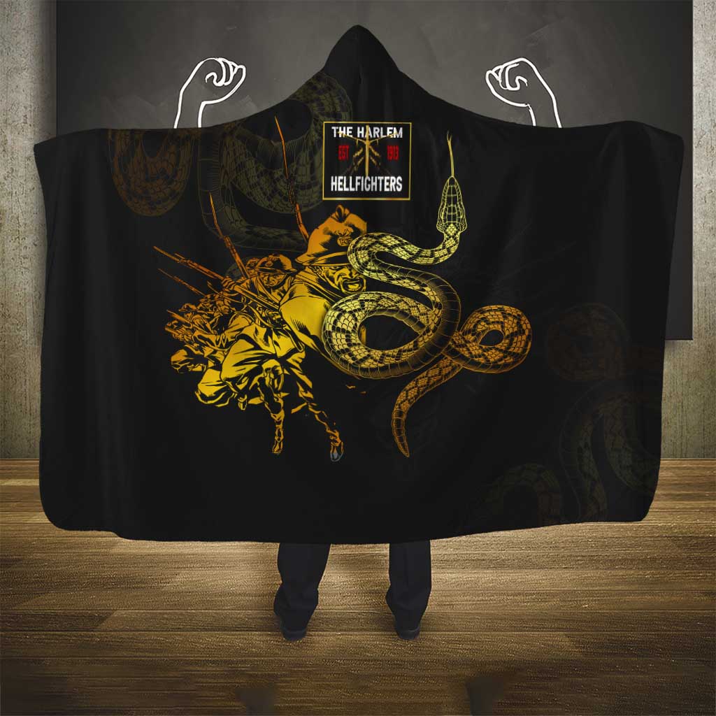 Harlem Hellfighters 369th Infantry Regiment Hooded Blanket Fight for Dignity WWII - African Pride
