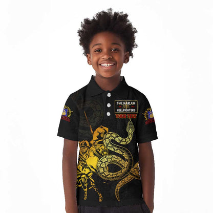 Harlem Hellfighters 369th Infantry Regiment Kid Polo Shirt Fight for Dignity WWII - African Pride