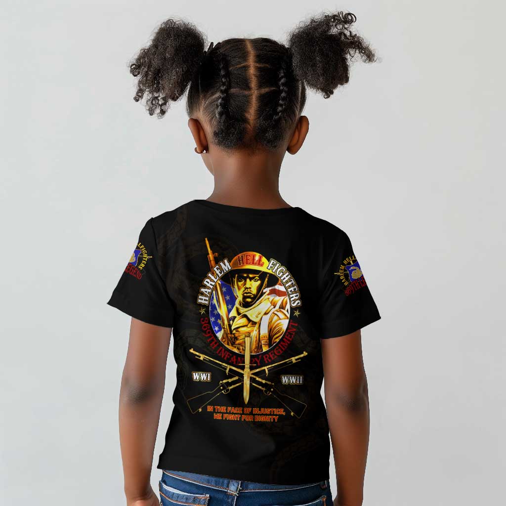 Harlem Hellfighters 369th Infantry Regiment Kid T shirt Fight for Dignity WWII - African Pride