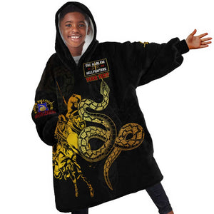 Harlem Hellfighters 369th Infantry Regiment Kid Wearable Blanket Hoodie Fight for Dignity WWII - African Pride