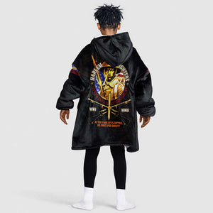 Harlem Hellfighters 369th Infantry Regiment Kid Wearable Blanket Hoodie Fight for Dignity WWII - African Pride