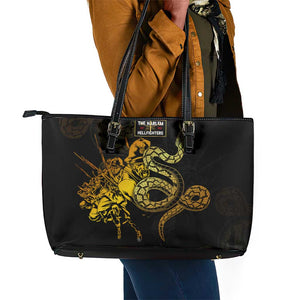Harlem Hellfighters 369th Infantry Regiment Leather Tote Bag Fight for Dignity WWII - African Pride