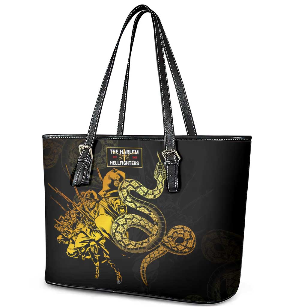 Harlem Hellfighters 369th Infantry Regiment Leather Tote Bag Fight for Dignity WWII - African Pride