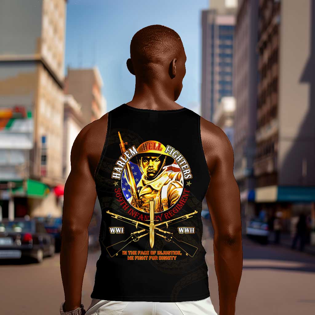 Harlem Hellfighters 369th Infantry Regiment Men Tank Top Fight for Dignity WWII - African Pride