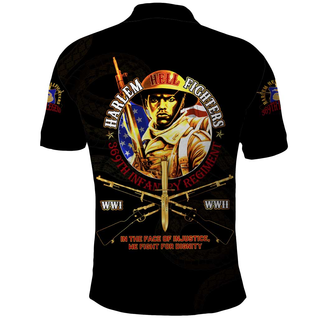 Harlem Hellfighters 369th Infantry Regiment Polo Shirt Fight for Dignity WWII - African Pride