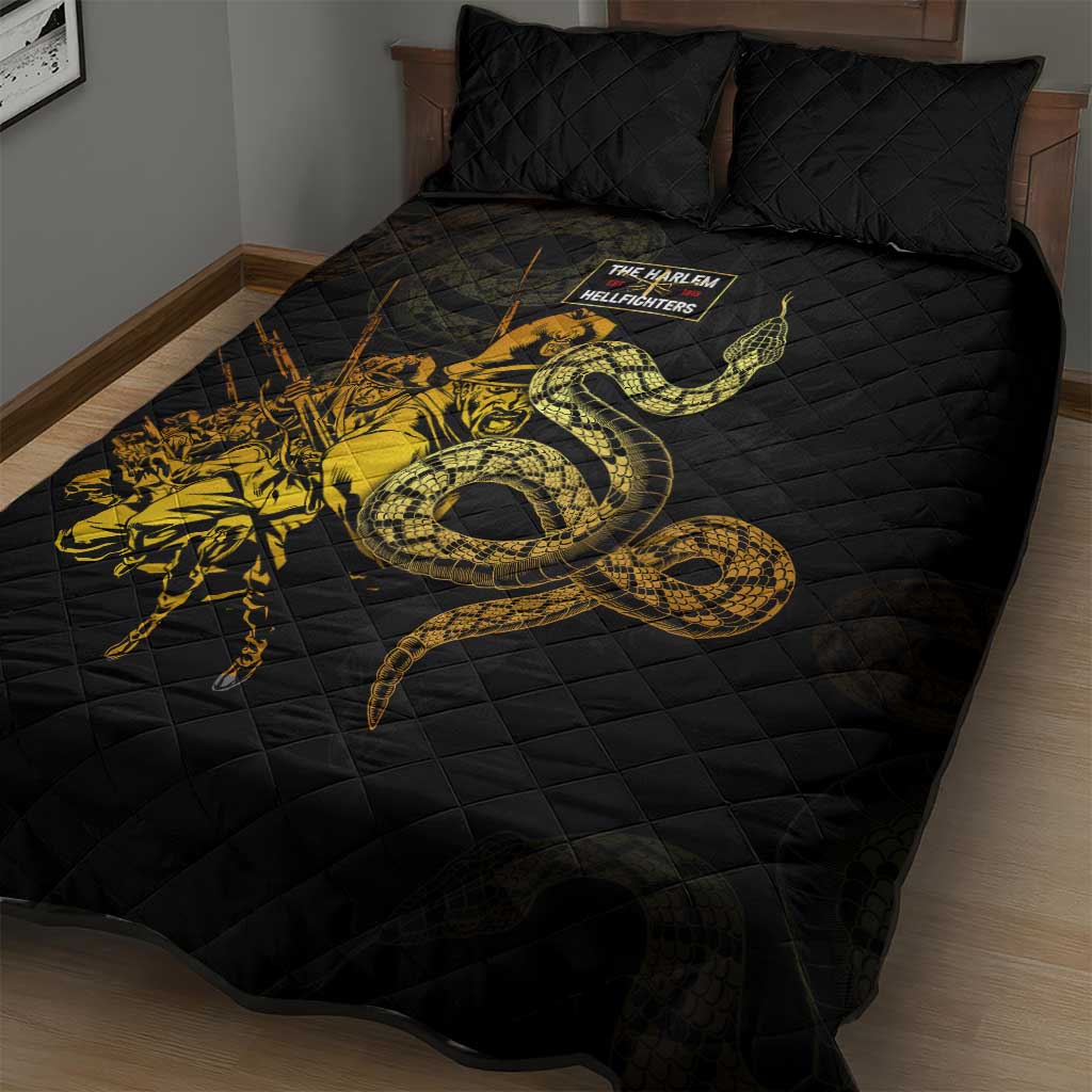 Harlem Hellfighters 369th Infantry Regiment Quilt Bed Set Fight for Dignity WWII - African Pride