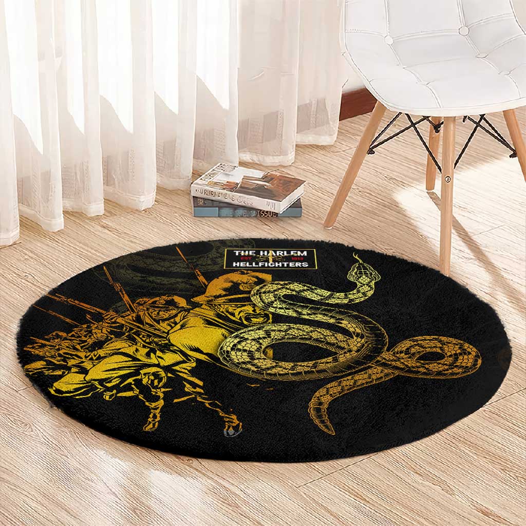 Harlem Hellfighters 369th Infantry Regiment Round Carpet Fight for Dignity WWII - African Pride