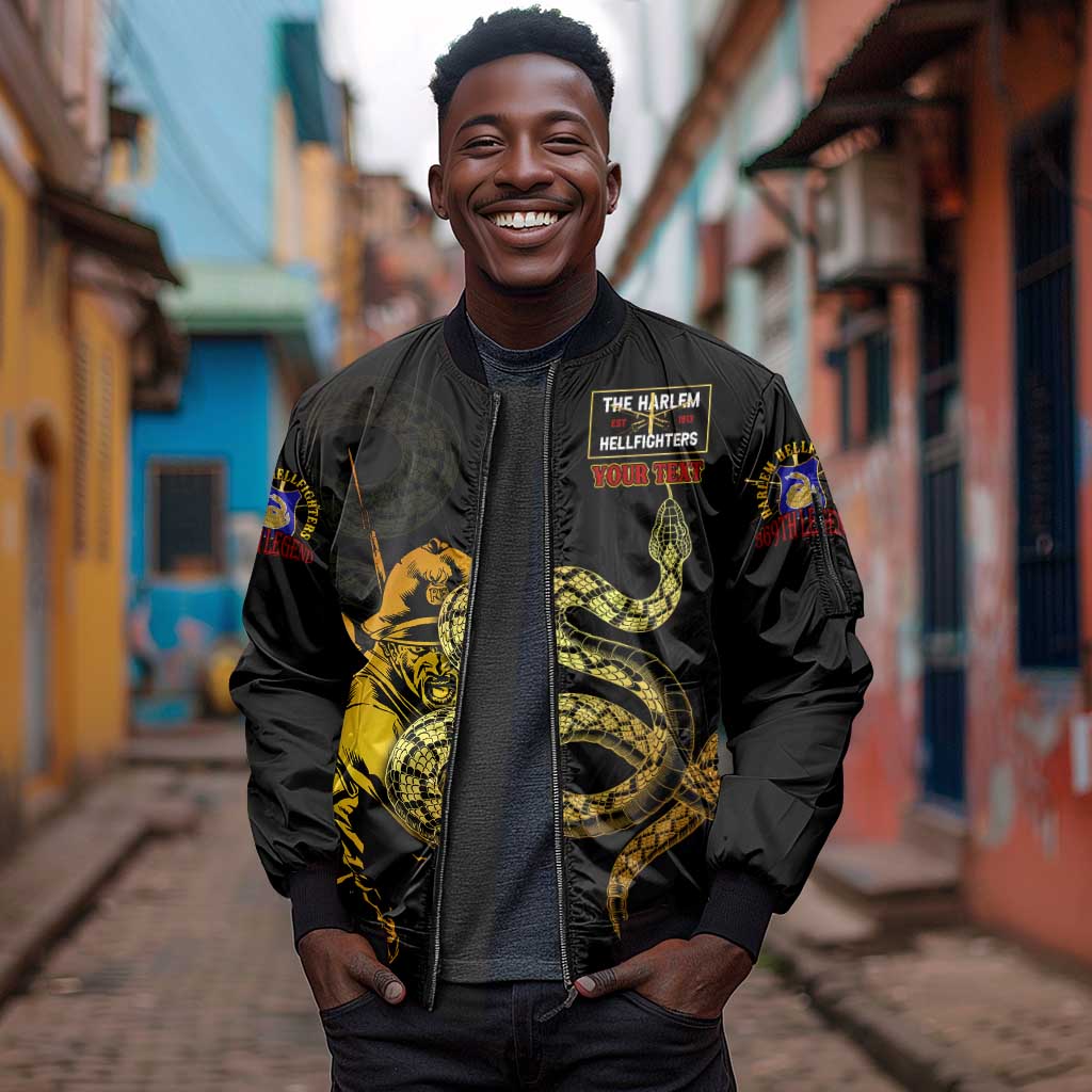 Harlem Hellfighters 369th Infantry Regiment Zip Bomber Jacket Harlem Hellfighters 369th Infantry Regiment Zip Bomber Jacket