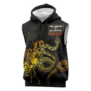 Harlem Hellfighters 369th Infantry Regiment Sleeveless Hoodie Fight for Dignity WWII - African Pride