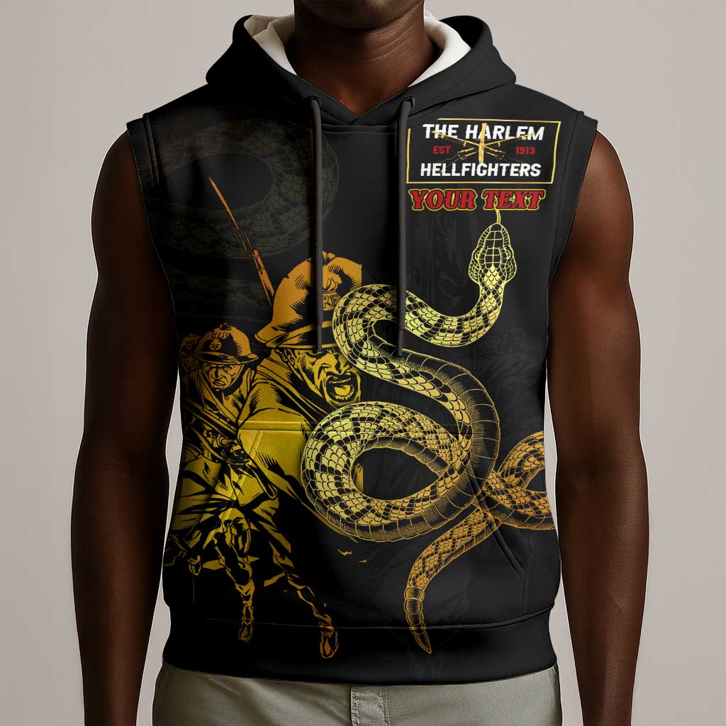 Harlem Hellfighters 369th Infantry Regiment Sleeveless Hoodie Fight for Dignity WWII - African Pride