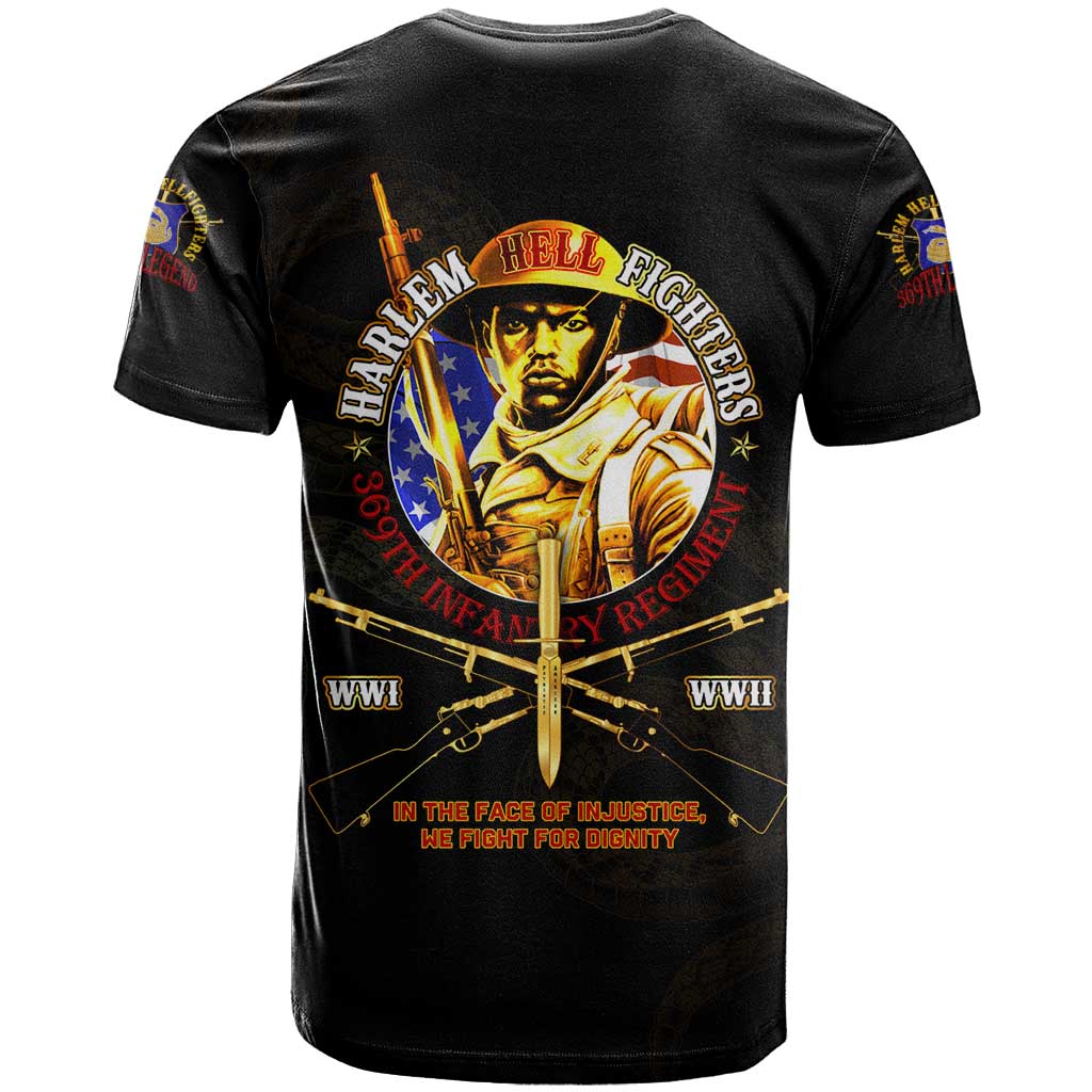 Harlem Hellfighters 369th Infantry Regiment T shirt Fight for Dignity WWII - African Pride