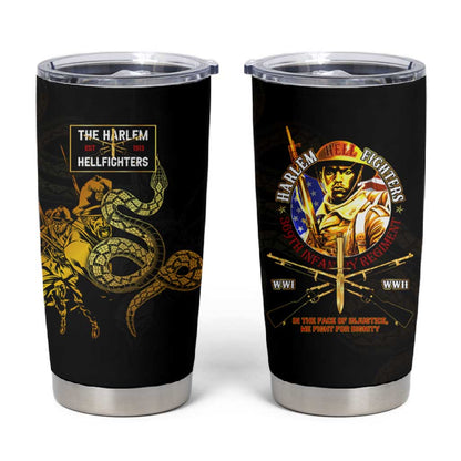 Harlem Hellfighters 369th Infantry Regiment Tumbler Cup Fight for Dignity WWII - African Pride