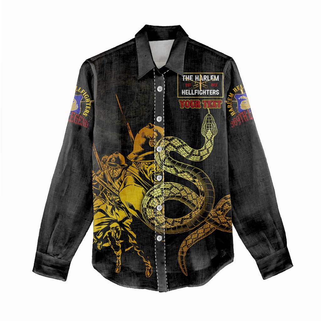 Harlem Hellfighters 369th Infantry Regiment Women Casual Shirt Fight for Dignity WWII - African Pride