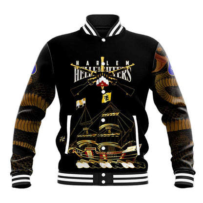 Harlem Hellfighters Baseball Jacket 369th Regiment Legacy at Sea - African Pride