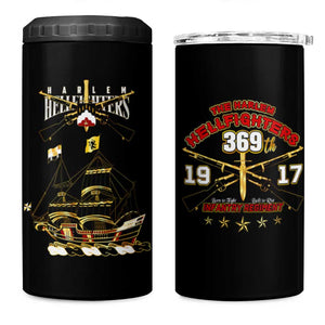 Harlem Hellfighters 4 in 1 Can Cooler Tumbler 369th Regiment Legacy at Sea - African Pride