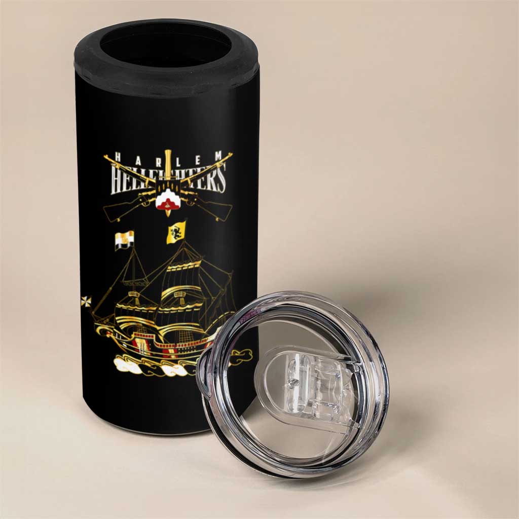 Harlem Hellfighters 4 in 1 Can Cooler Tumbler 369th Regiment Legacy at Sea - African Pride