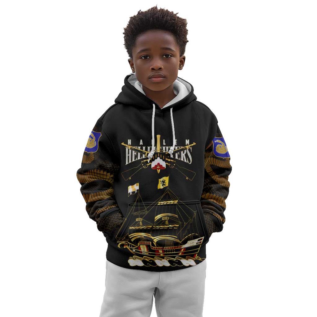 Harlem Hellfighters Kid Hoodie 369th Regiment Legacy at Sea - African Pride