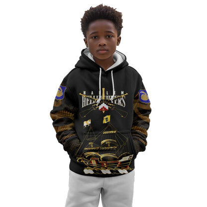 Harlem Hellfighters Kid Hoodie 369th Regiment Legacy at Sea - African Pride