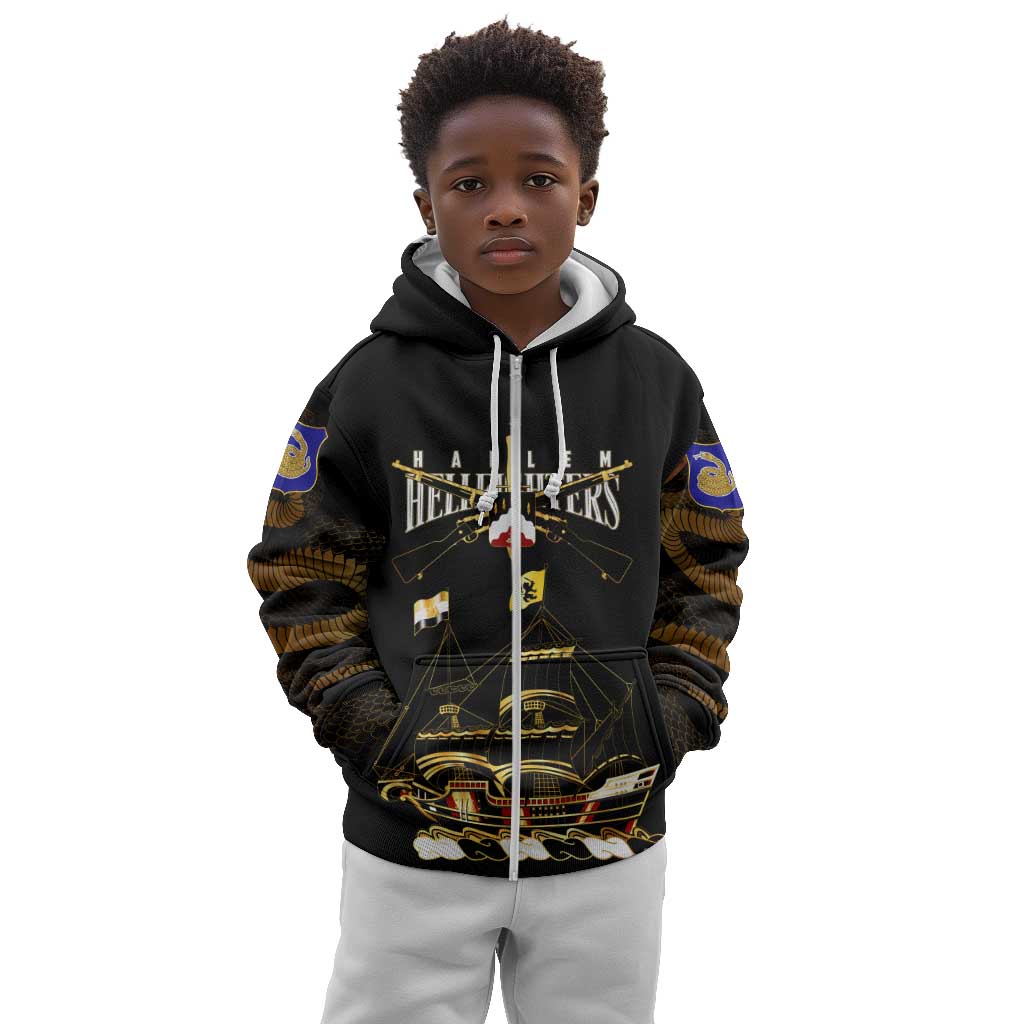 Harlem Hellfighters Kid Hoodie 369th Regiment Legacy at Sea - African Pride