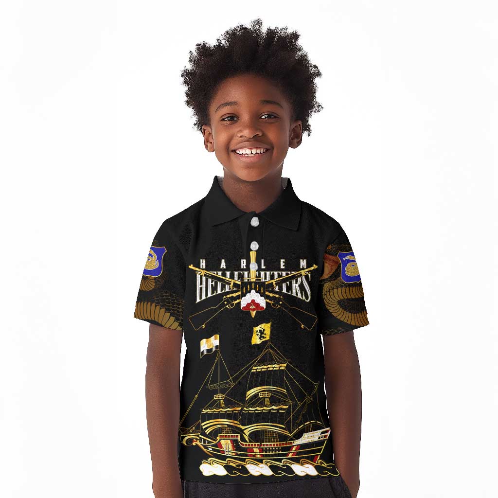 Harlem Hellfighters Kid Polo Shirt 369th Regiment Legacy at Sea - African Pride
