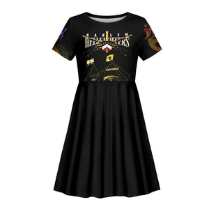 Harlem Hellfighters Kid Short Sleeve Dress 369th Regiment Legacy at Sea - African Pride