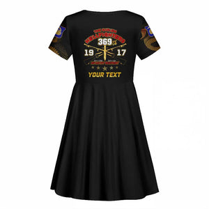 Harlem Hellfighters Kid Short Sleeve Dress 369th Regiment Legacy at Sea - African Pride