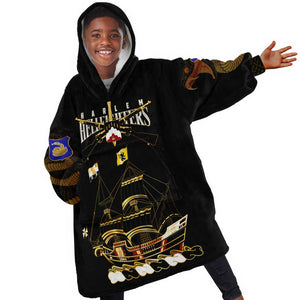 Harlem Hellfighters Kid Wearable Blanket Hoodie 369th Regiment Legacy at Sea - African Pride