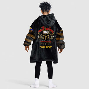 Harlem Hellfighters Kid Wearable Blanket Hoodie 369th Regiment Legacy at Sea - African Pride