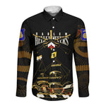 Harlem Hellfighters Long Sleeve Button Shirt 369th Regiment Legacy at Sea - African Pride