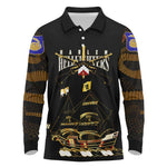 Harlem Hellfighters Long Sleeve Polo Shirt 369th Regiment Legacy at Sea - African Pride