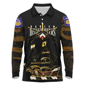 Harlem Hellfighters Long Sleeve Polo Shirt 369th Regiment Legacy at Sea - African Pride